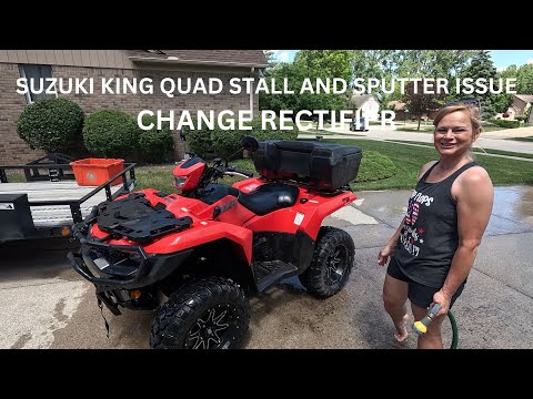 Видео: Suzuki King Quad ATV глохнет и глохнет — замените выпрямитель