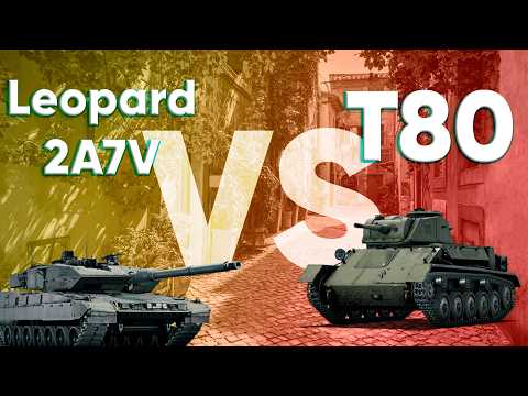 Видео: Т80 VS Leopard 2A7V В WAR THUNDER