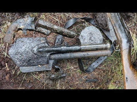 Видео: Нашли солдат, а с ними пистолет и винтовки! Раскопки Второй мировой  // Юрий Гагарин