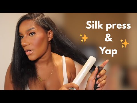 Видео: Как использовать шелк при минимальном нагреве и придать объем натуральным прямым волосам | Надин ...