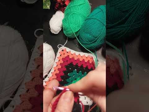 Видео: 3 Д бабушкин квадрат# проба# вязание крючком