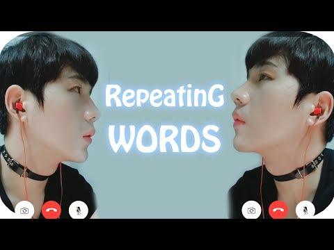 Видео: Повторяющиеся английские слова: шепот и звуки рта │ Korean Man ASMR