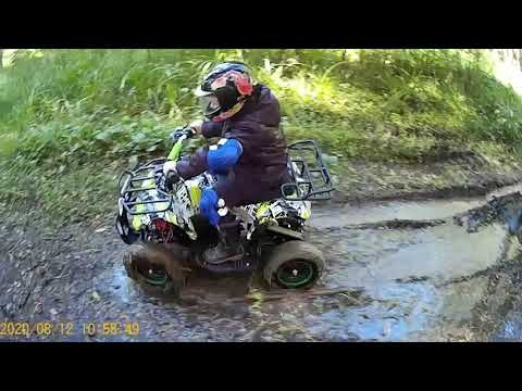 Видео: детский электро квадроцикл на 800вт первая грязь