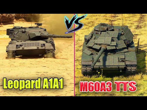 Видео: War Thunder: сравнение танков среднего уровня «M60A3 TTS против Leopard A1A1»