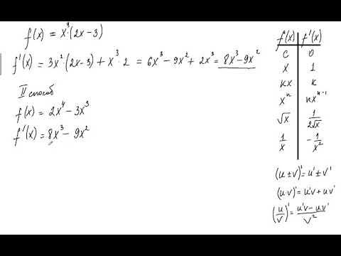 Видео: А 10.  Правило нахождения производных