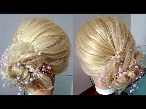 Видео: Нежная причёска. Низкий пучок. Видео-урок.  Hair tutorial.