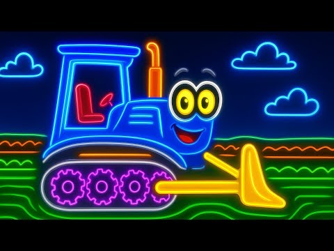Видео: Мы рисуем удивительный синий трактор.
