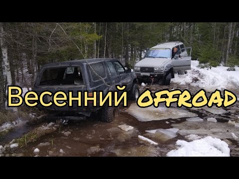 Видео: Land cruiser 80, 100, Toyota 4Runner & УАЗ против мокрого снега. Две тойоты добрались до болота.