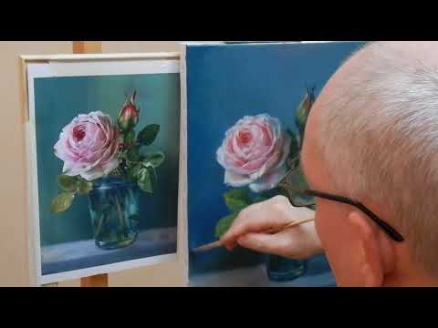 Видео: Натюрморт с цветами