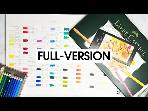 Видео: обзор Faber-Castell Polychromos || набор из 36 карандашей + дополнительные цвета