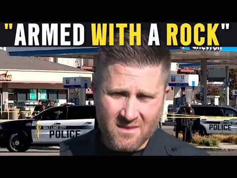 Видео: Полиция Юты убила мужчину, который «бросил камень» в офицеров!!