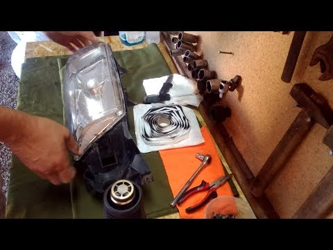 Видео: Вольво S80. Замена уплотнителя фары, установка бутиловой ленты.