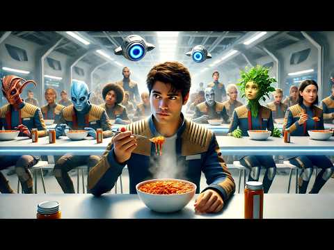 Видео: Студенты-инопланетяне отказались сидеть рядом с его едой, а потом не смогли остановиться и съели ...