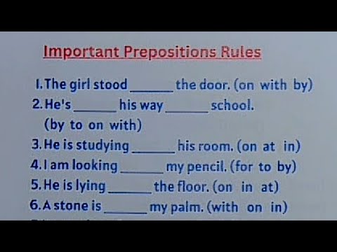 Видео: Упражнение по английской грамматике — Предлоги №2