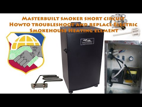 Видео: Короткое замыкание в коптильне Masterbuilt — как устранить неисправность и заменить нагревательны...