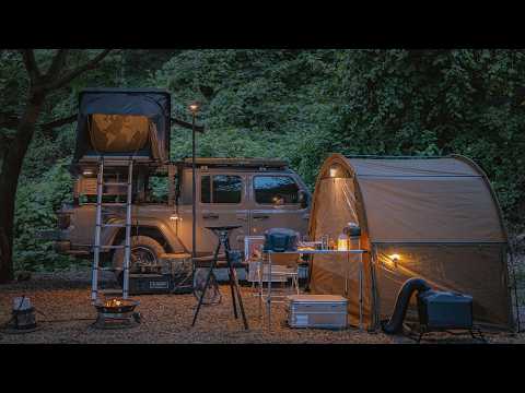 Видео: Одиночный автокемпинг с палаткой-холодильником - | Релакс | Автокемпинг | ASMR