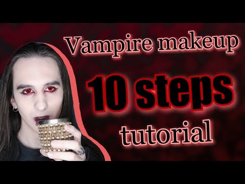 Видео: Макияж вампира за 10 шагов! #goth #vampire #gothgothgoth
