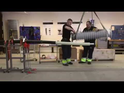 Видео: Монтаж кабельной муфты 110 кВ (145 кВ)