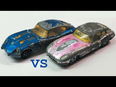 Видео: Сику против. Реставрация мажоретки Jaguar E тип № V294 и 207. Литая игрушечная модель. Вызов.