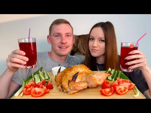 Видео: МУКБАНГ КУРИЦА ЗАПЕЧЕННАЯ НА СОЛИ РЕЦЕПТ ОВОЩИ ответы на вопросы MUKBANG CHICKEN BAKED ON SALT