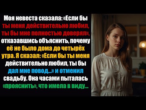 Видео: Моя невеста сказала: «Если бы ты действительно любил меня, ты бы доверял мне полностью», отказавшись
