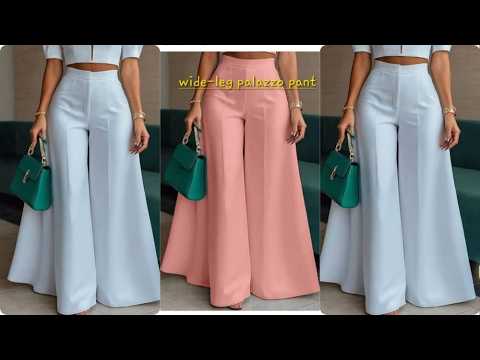 Видео: Кроим и шьём брюки-палаццо с широкими штанинами | Простое пошаговое руководство по шитью для начи...