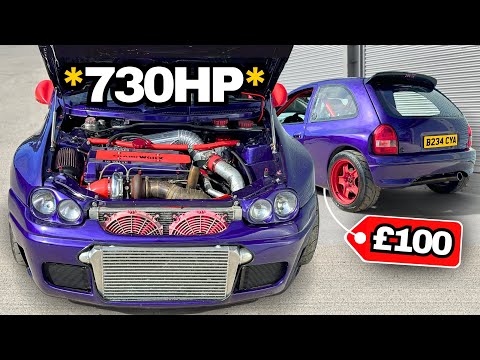 Видео: CORSA за 100 фунтов стерлингов скрывает замену AUDI 4x4 SAAB Turbo!
