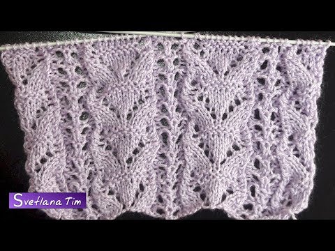 Видео: Фантазийный Ажурный узор / Узоры спицами Вязание. Мастер-класс по вязанию / Светлана Тим # 696