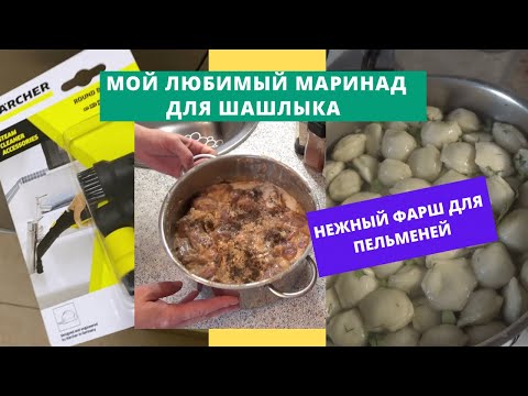 Видео: Щетки для пароочистителя Кarcher. Мариную шашлык. Нежный фарш для пельменей.