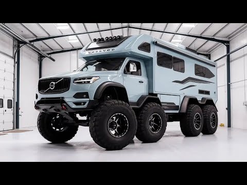 Видео: 🚙 Volvo Motor Home 2025 – Шестиосный Дом на Колёсах Мечты в Голубом Цвете! 🌍✨