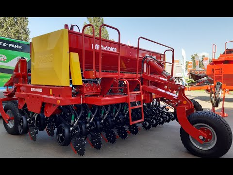 Видео: Новая No-till сеялка для небольших хозяйств - 3,8 м, монодисковый сошник