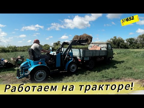 Видео: Помогаем тестю. Работаем на минитракторе. Жизнь и будни в Омской деревне.