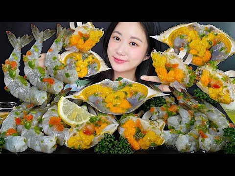 Видео: Сырые Креветки И Сырые Крабы По-Тайски🦀😋 | eating show | mukbang asmr