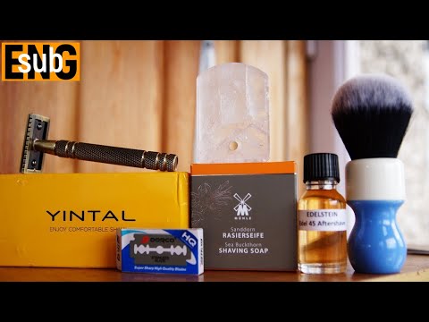 Видео: YINTAL brass Double Edge Razor, MUEHLE облепиха, Yaqi, Edelstein Edel 45 | Бритье с HomeLike Shaving