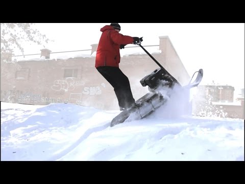 Видео: Самодельный снегоход  с гусеницей 380мм