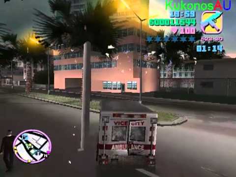 Видео: GTA: Vice City Дополнительная миссия 1(Скорая помощь)