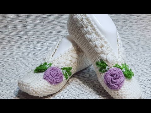 Видео: Следки крючком тунисским вязанием🧶🌹