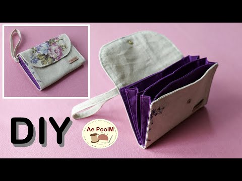 Видео: Как сшить простой длинный кошелек
