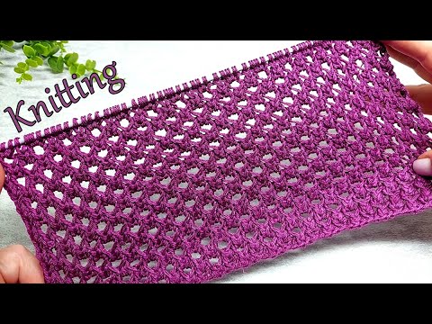 Видео: Узор спицами "Бисерная роса"