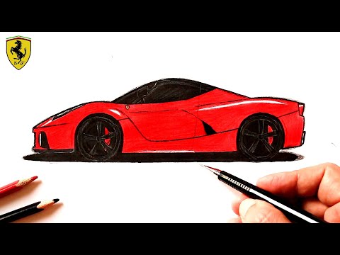 Видео: Как нарисовать Феррари | Как нарисовать Машину