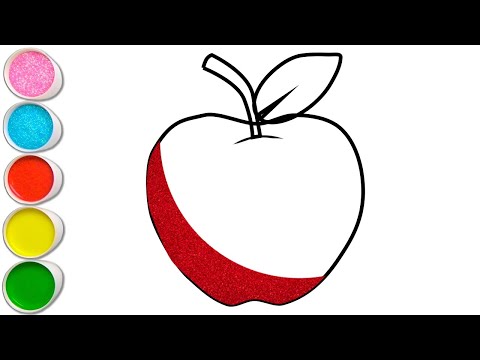 Видео: Рисование и раскрашивание яблок для детей и малышей | Буква «А» значит «Яблоко» | Город малышей