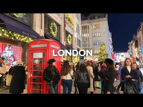 Видео: [4K]🇬🇧 Рождественское волшебство в Лондоне 🎄 | Потрясающие праздничные огни и праздничные улицы✨🎁