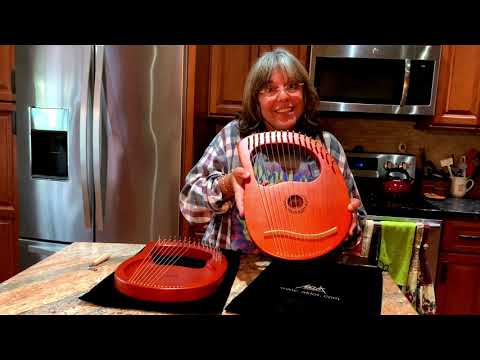 Видео: Сравнение лир, обе от Aklot. Обе сделаны из цельного красного дерева, обе с прекрасными стальными...