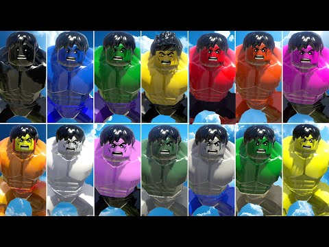 Видео: Все цвета Халка в играх LEGO