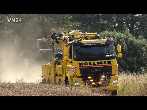 Видео: 29.07.2019 - VN24 - Трактор погружается в реку - впервые используется новый ротатор
