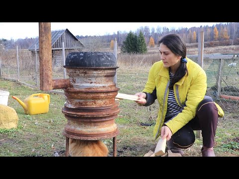 Видео: В деревню пришла красивая и холодная осень.