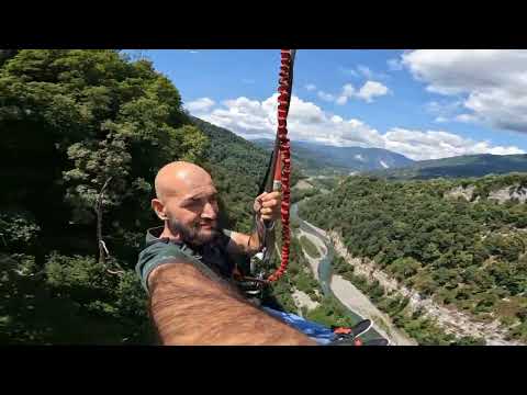 Видео: Прыжок BUNGY 69m Скайпарк Сочи