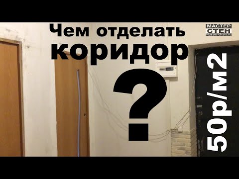 Видео: САМАЯ БЮДЖЕТНАЯ ОТДЕЛКА стен КОРИДОРА! 50р/м2 THE CHEAPEST CORRIDOR WALL FINISH