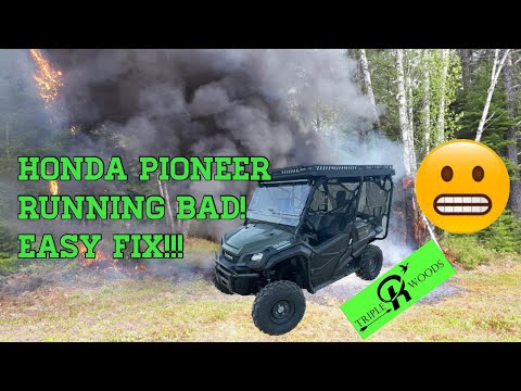 Видео: Honda Pioneer 1000-5: проблемы с работой — простое решение — замена свечей зажигания — #honda #pi...