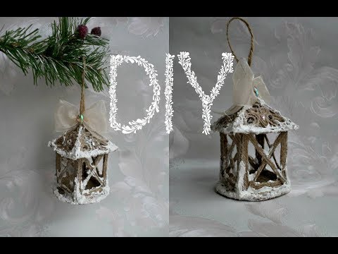 Видео: Снежная паста и фонарь из шпагата🎄❄🎅 Мастер-класс